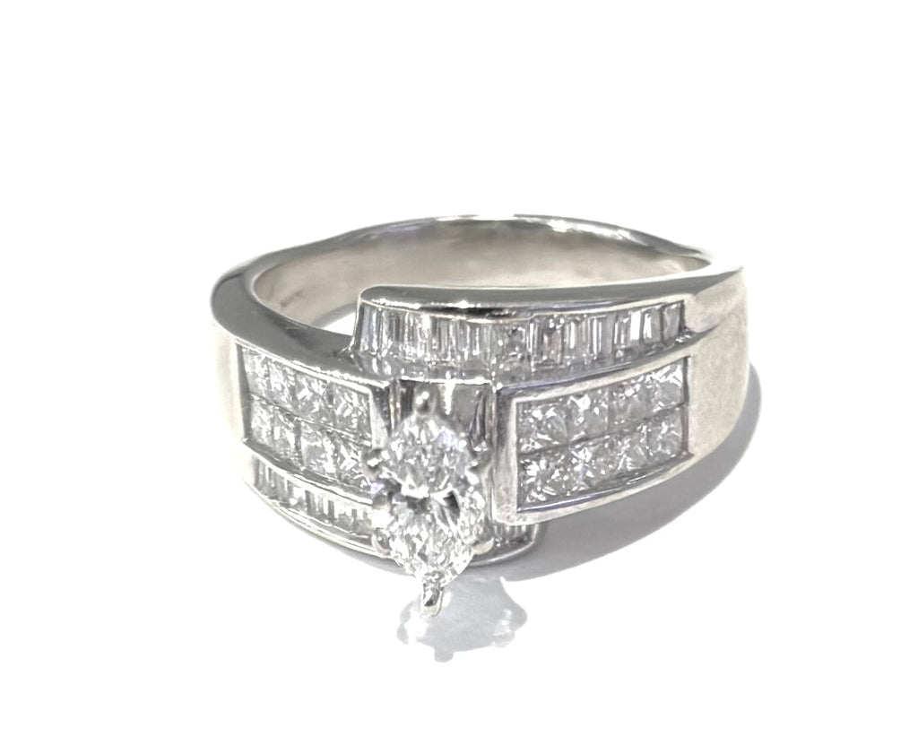 3ctw Diamond Bypass Ring
