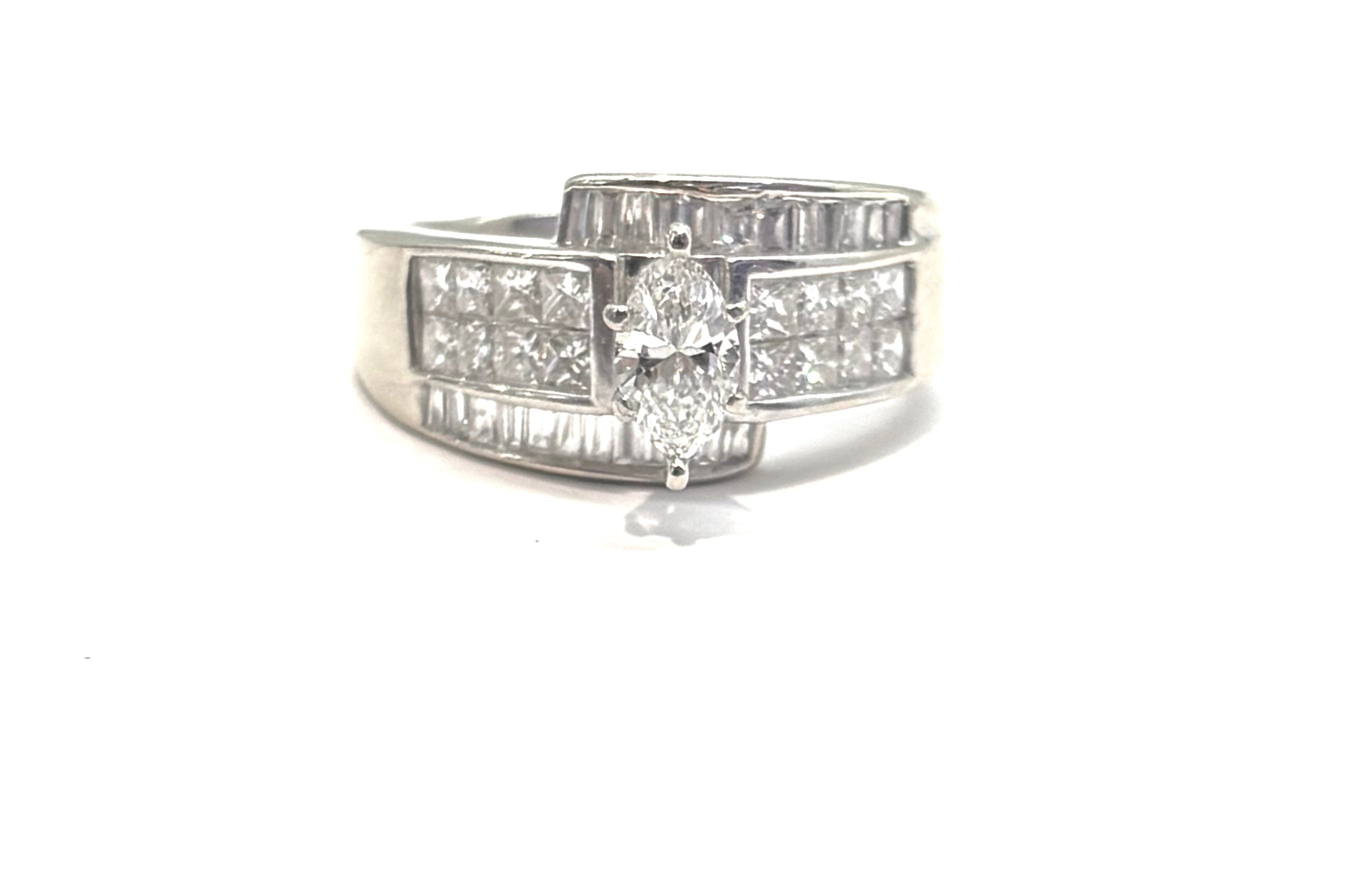 3ctw Diamond Bypass Ring