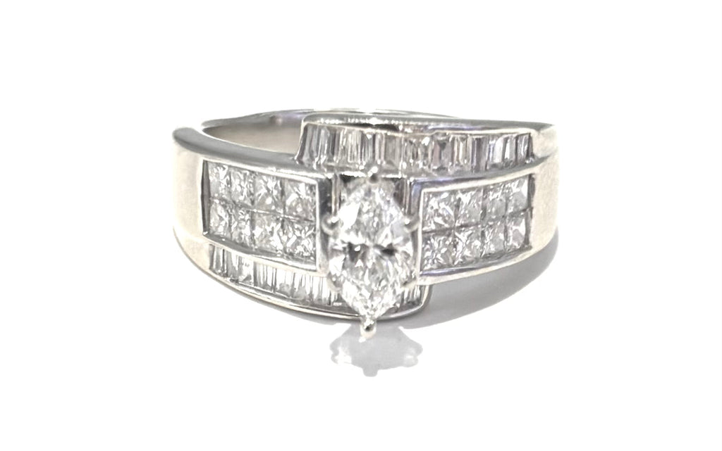 3ctw Diamond Bypass Ring