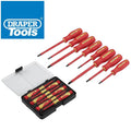 Fully Insulated and Precision Screwdrivers 14pc Set VDE Approved Draper 28028